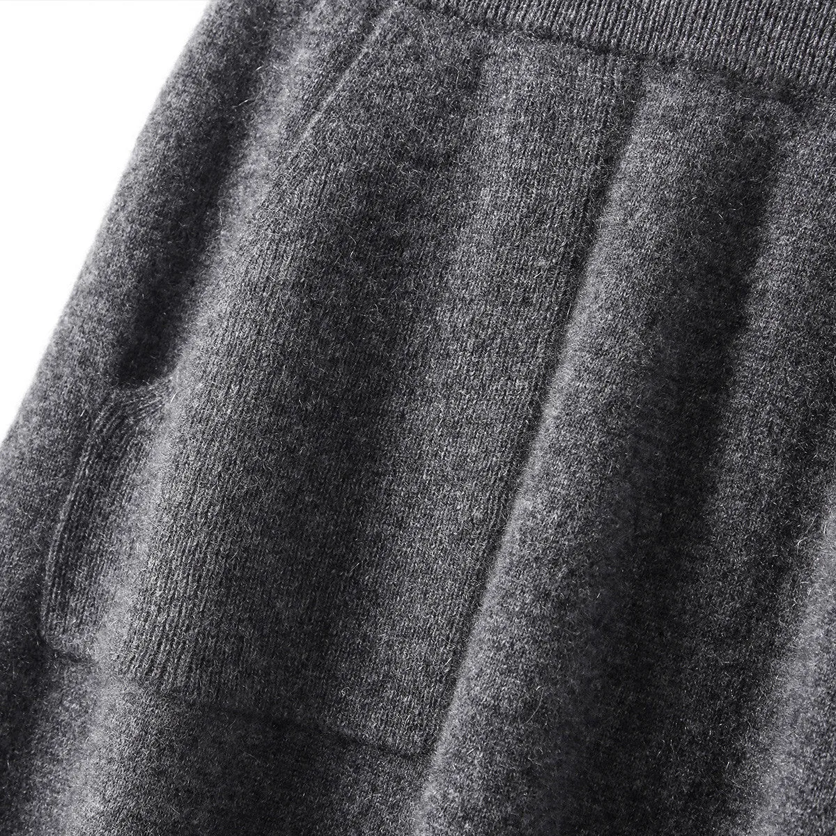 100% Cashmere Womens Knit Pleated Skirt