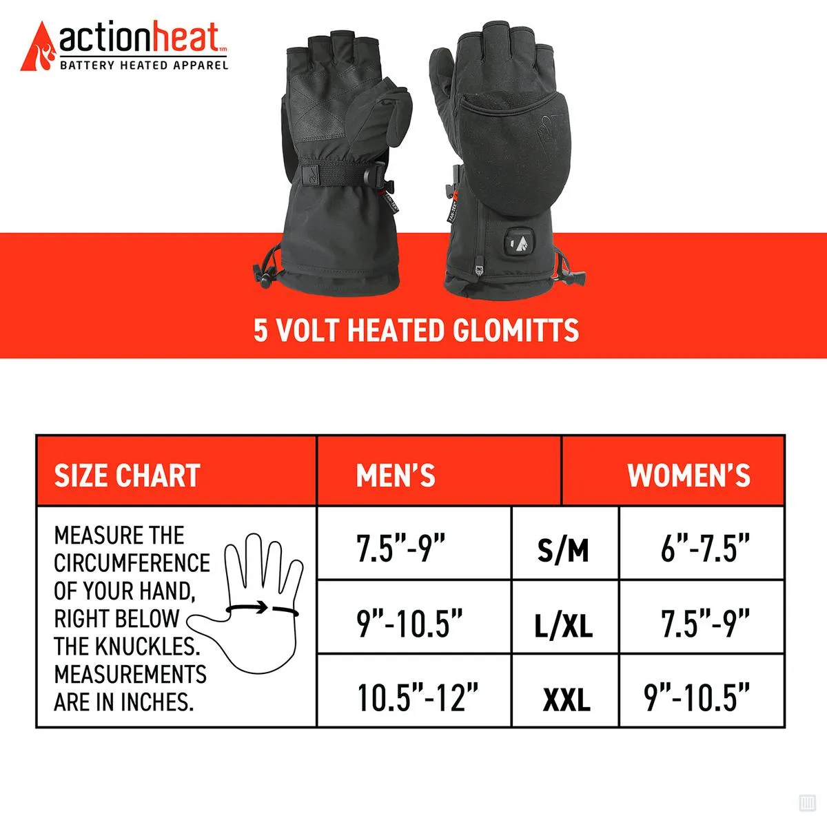 ActionHeat 5V Women's Battery Heated Glomitts