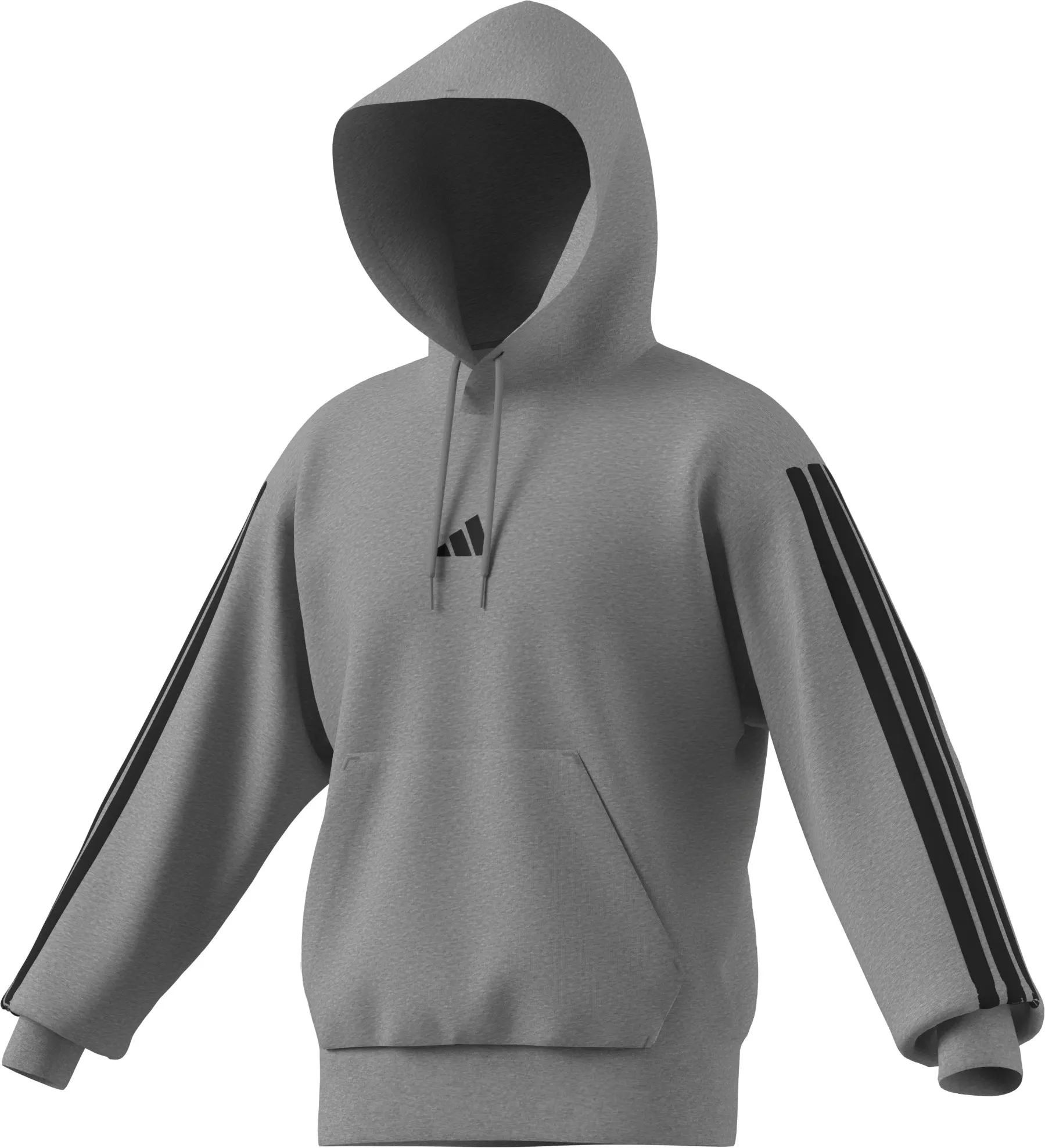 adidas Mens Essentials 3-Stripe Pullover Hoodie