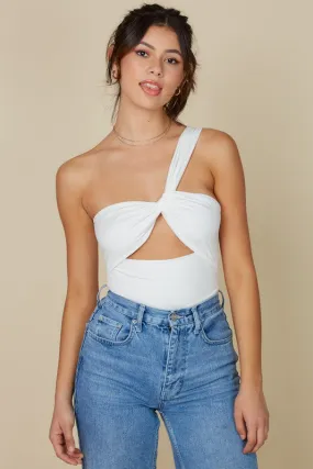 Alicia Cut out bodysuit, off white