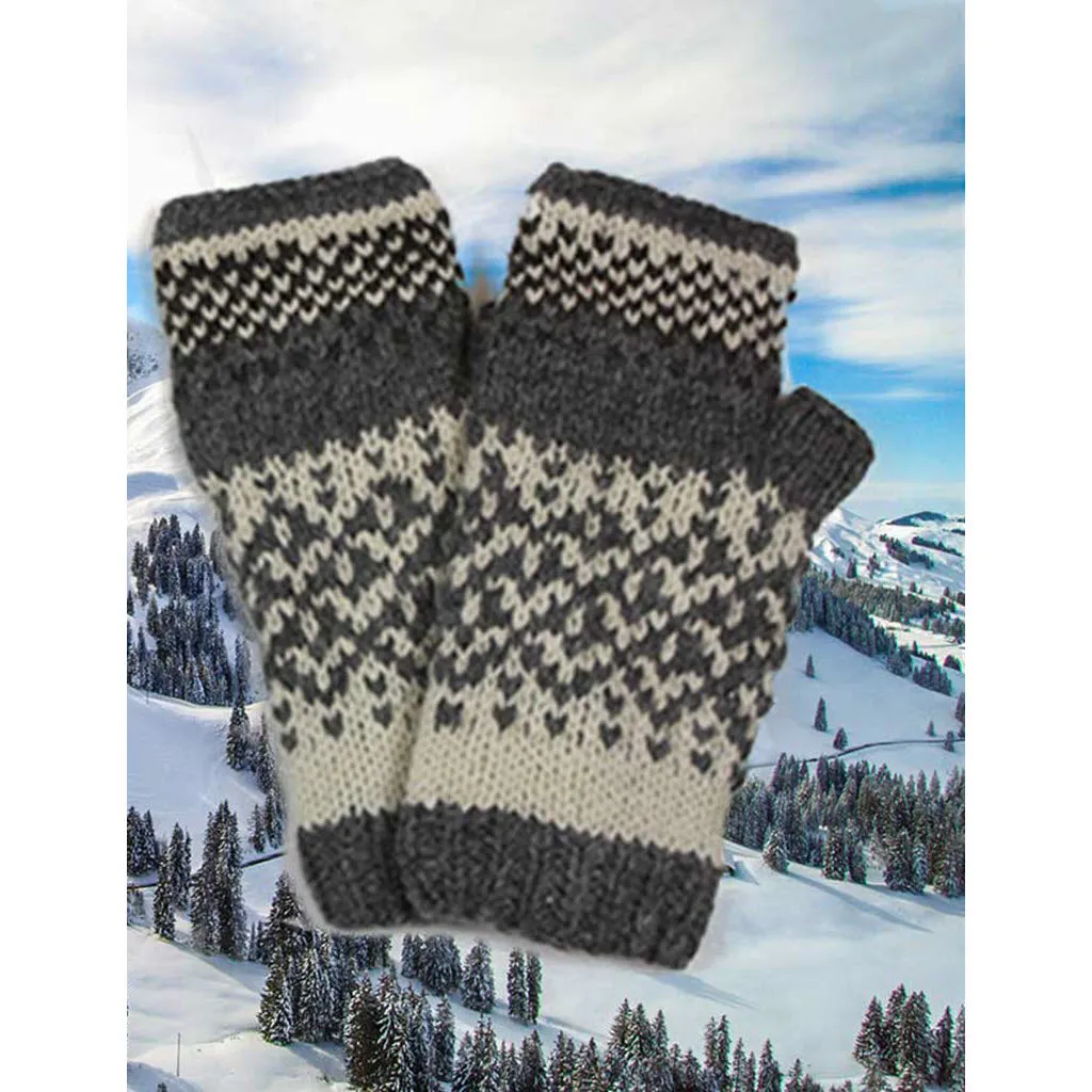 Alpaca Fingerless Mittens