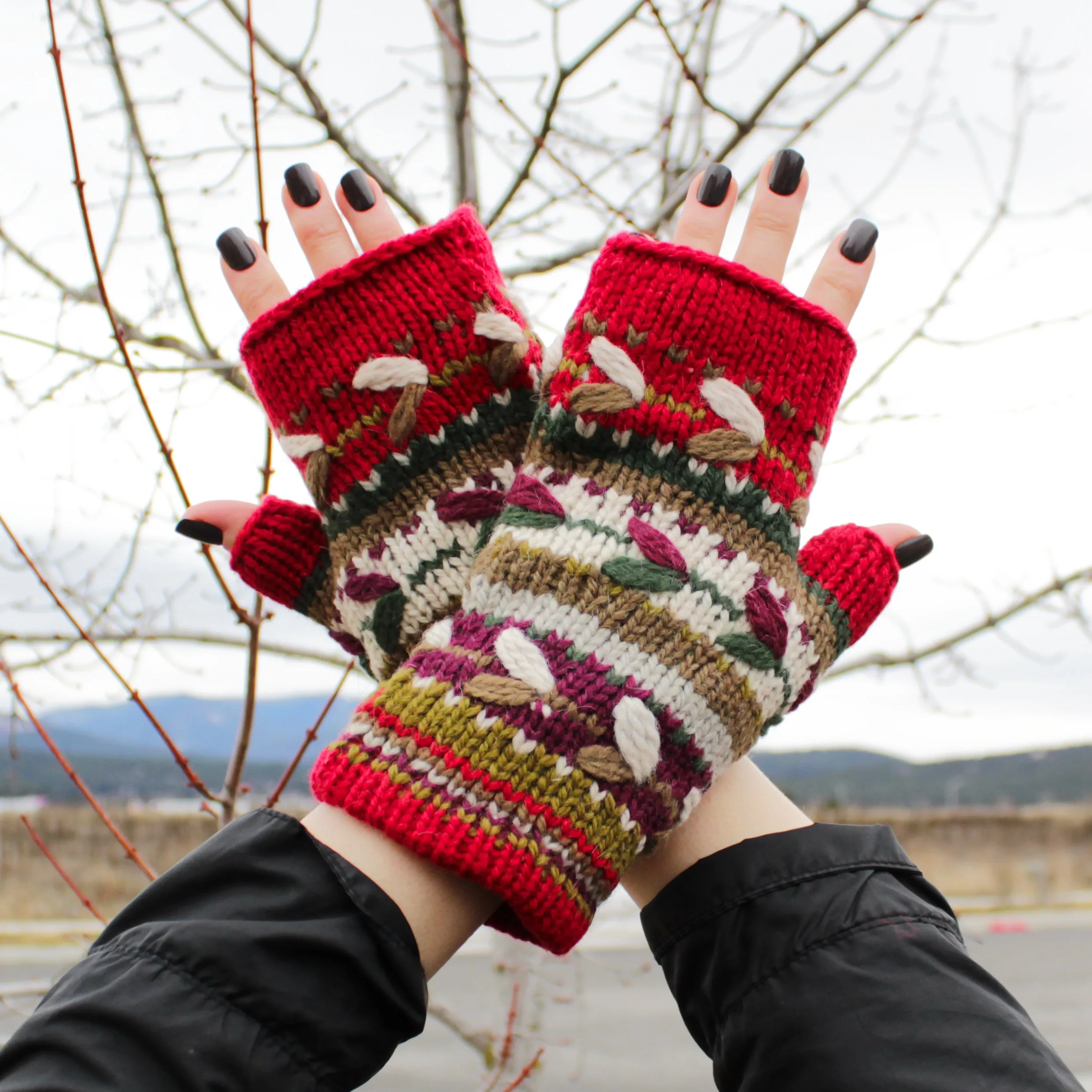 Alpaca Fingerless Mittens