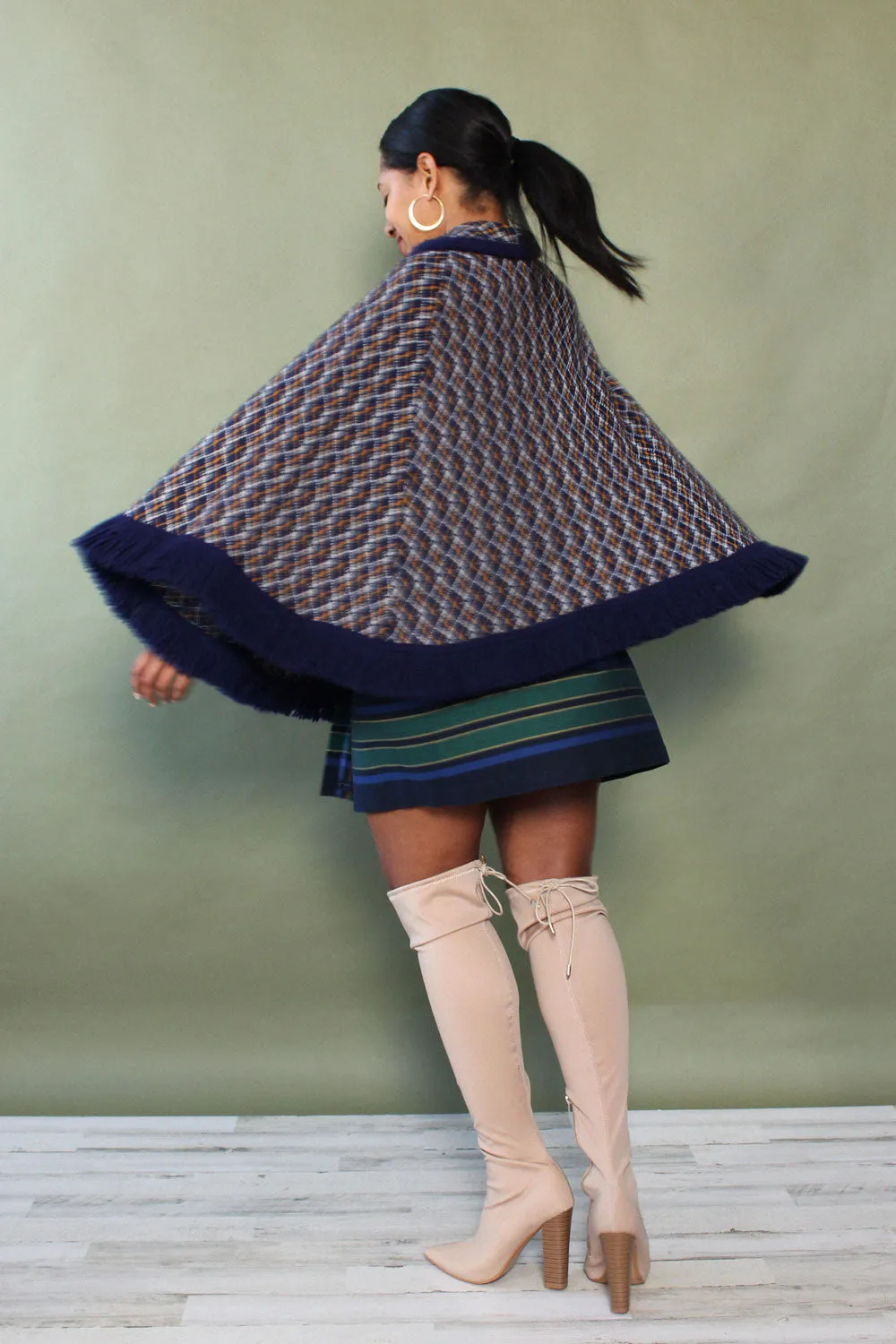 Argyle Tartan Poncho XS-L