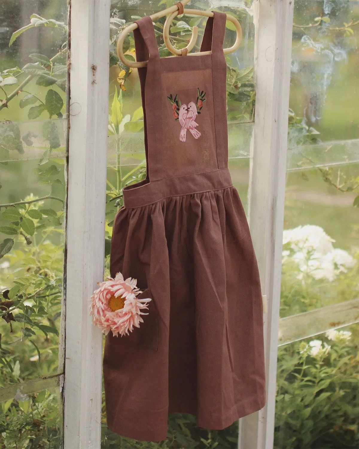 Avery Row Kid's Pinafore Apron - Love Birds