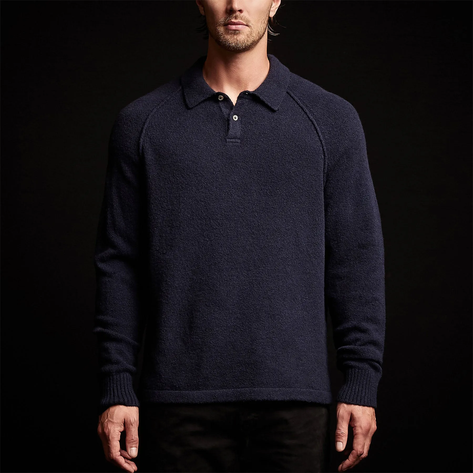 Bayshore Cashmere Blend Polo - Navy