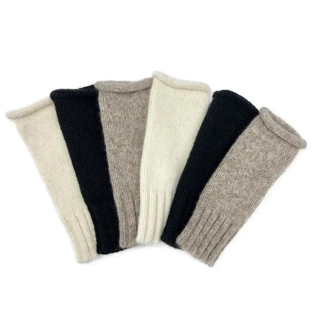 Beige Essential Knit Alpaca Gloves | Ethical Style