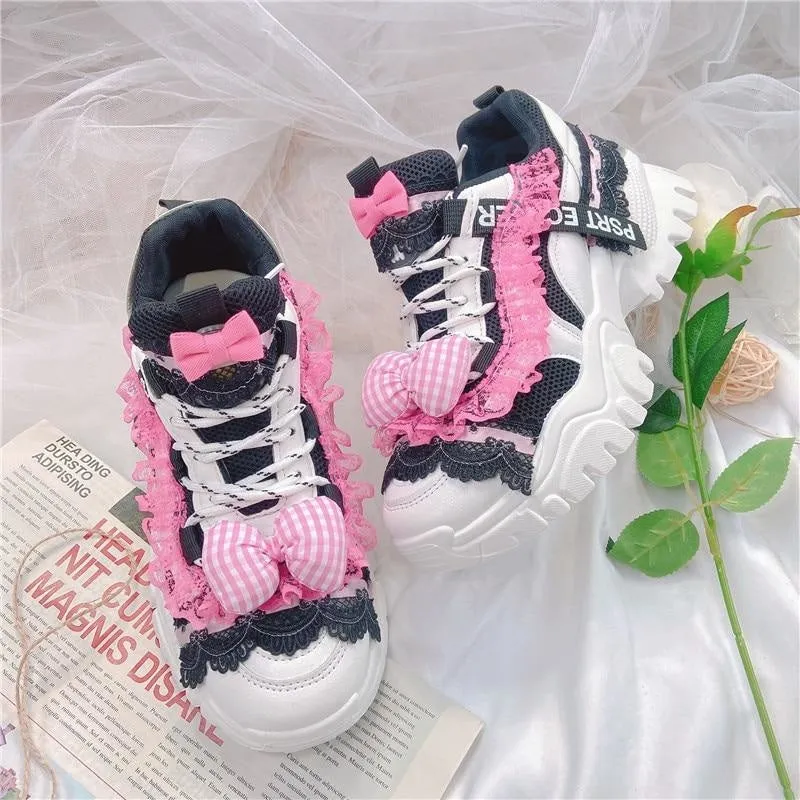 Black & Pink Lolita Sneakers