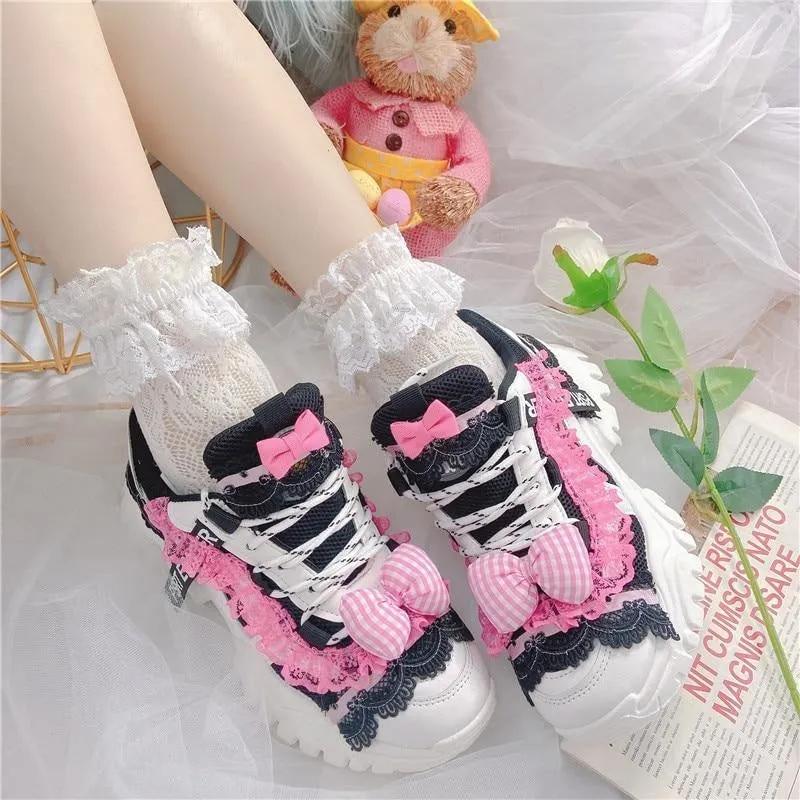 Black & Pink Lolita Sneakers