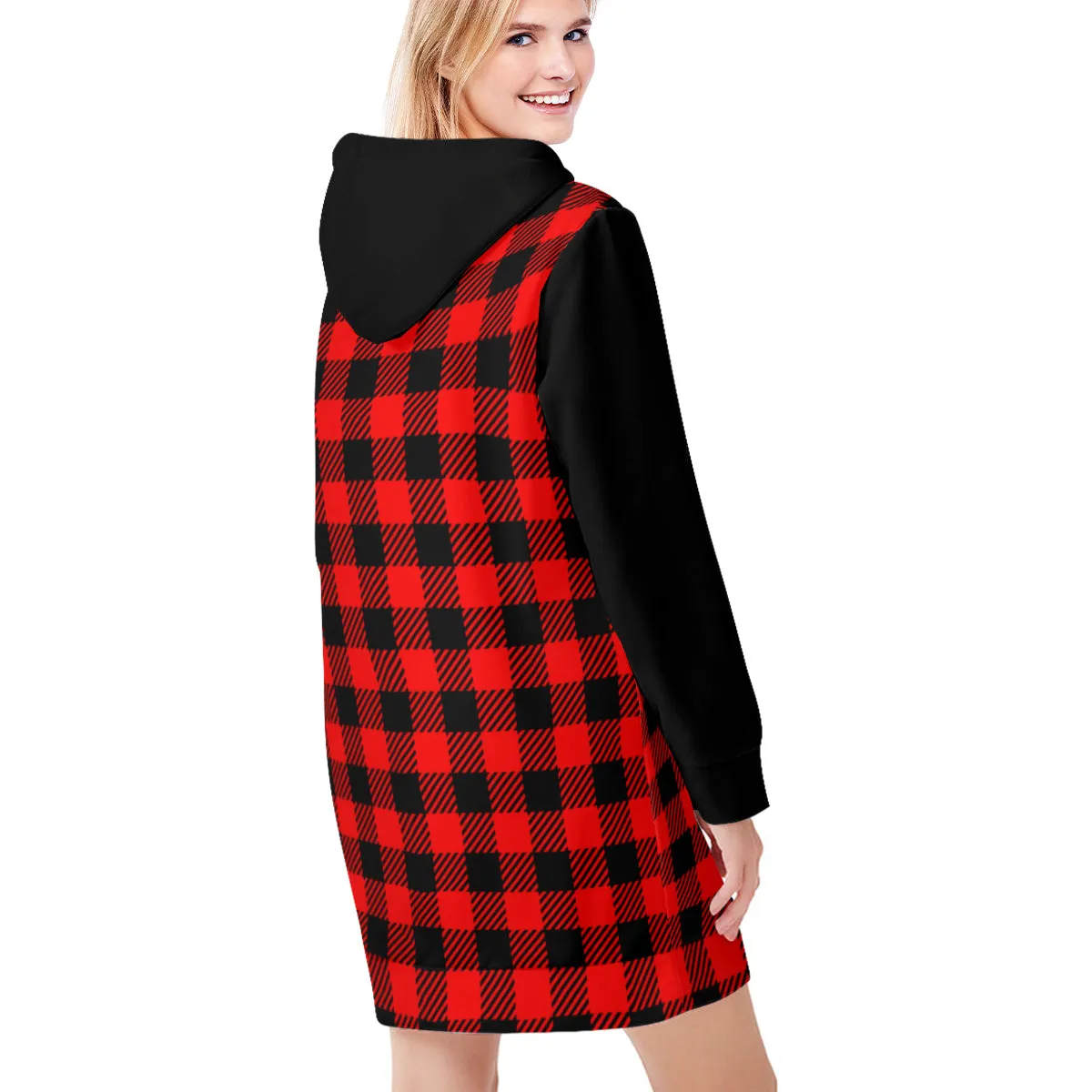 Black & Red Sweatshirt Dress