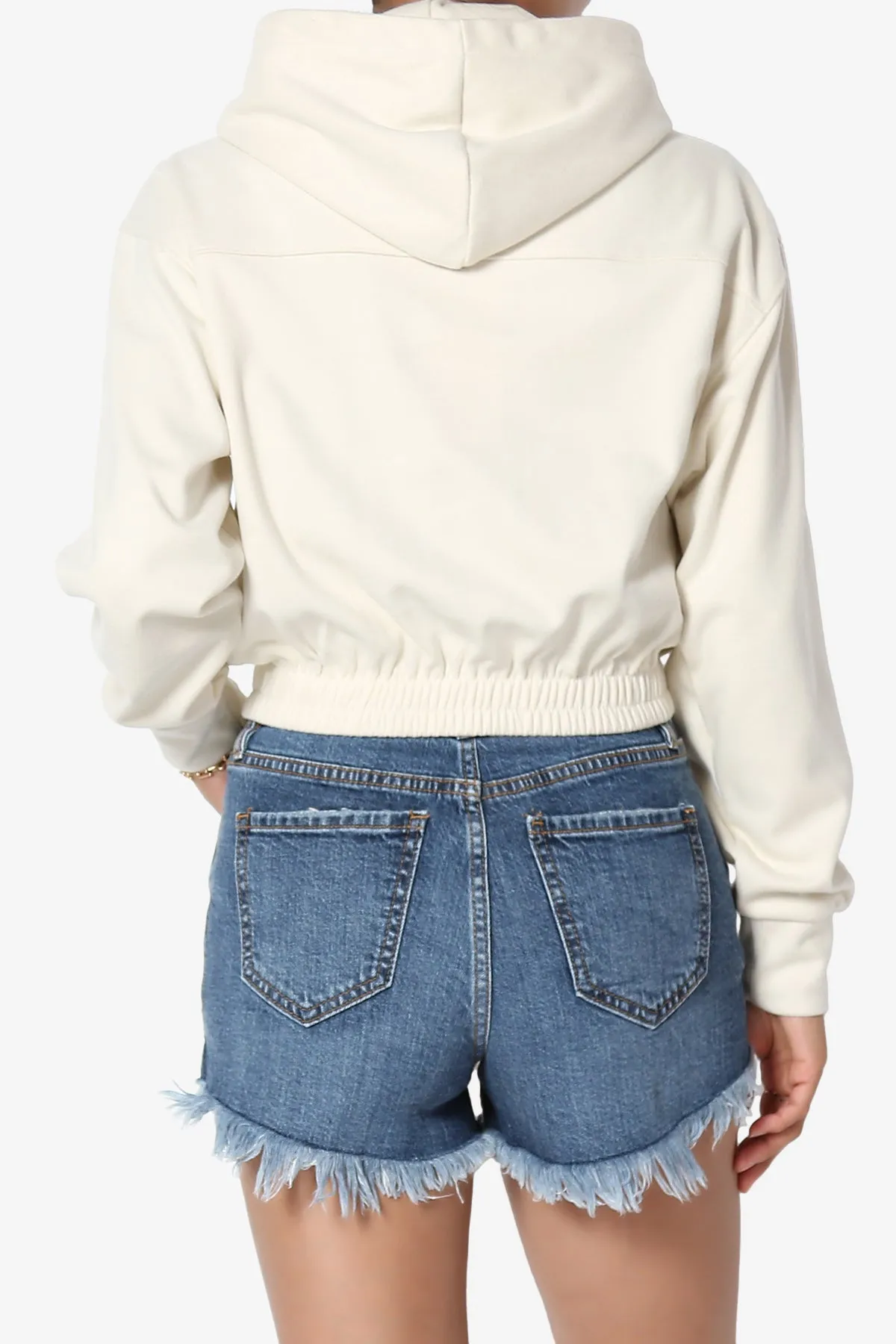 Brenna Brushed Terry Cropped Hoodie