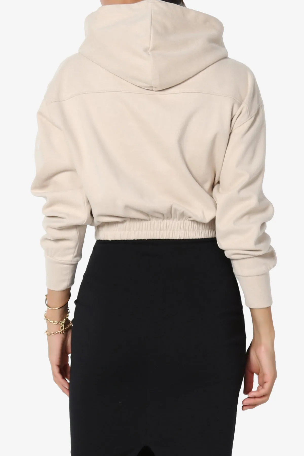 Brenna Brushed Terry Cropped Hoodie