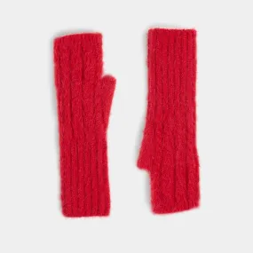 Cable Fingerless - Red