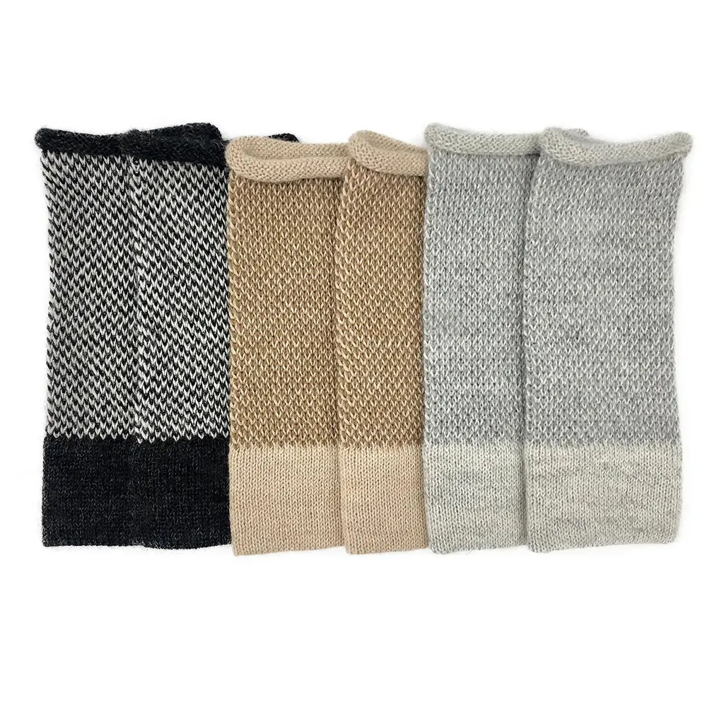 Camel Interwoven Alpaca Gloves | Ethical Style