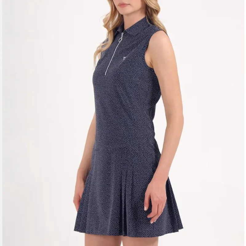 Chervò Jully S/L Polo Dress - Navy Print