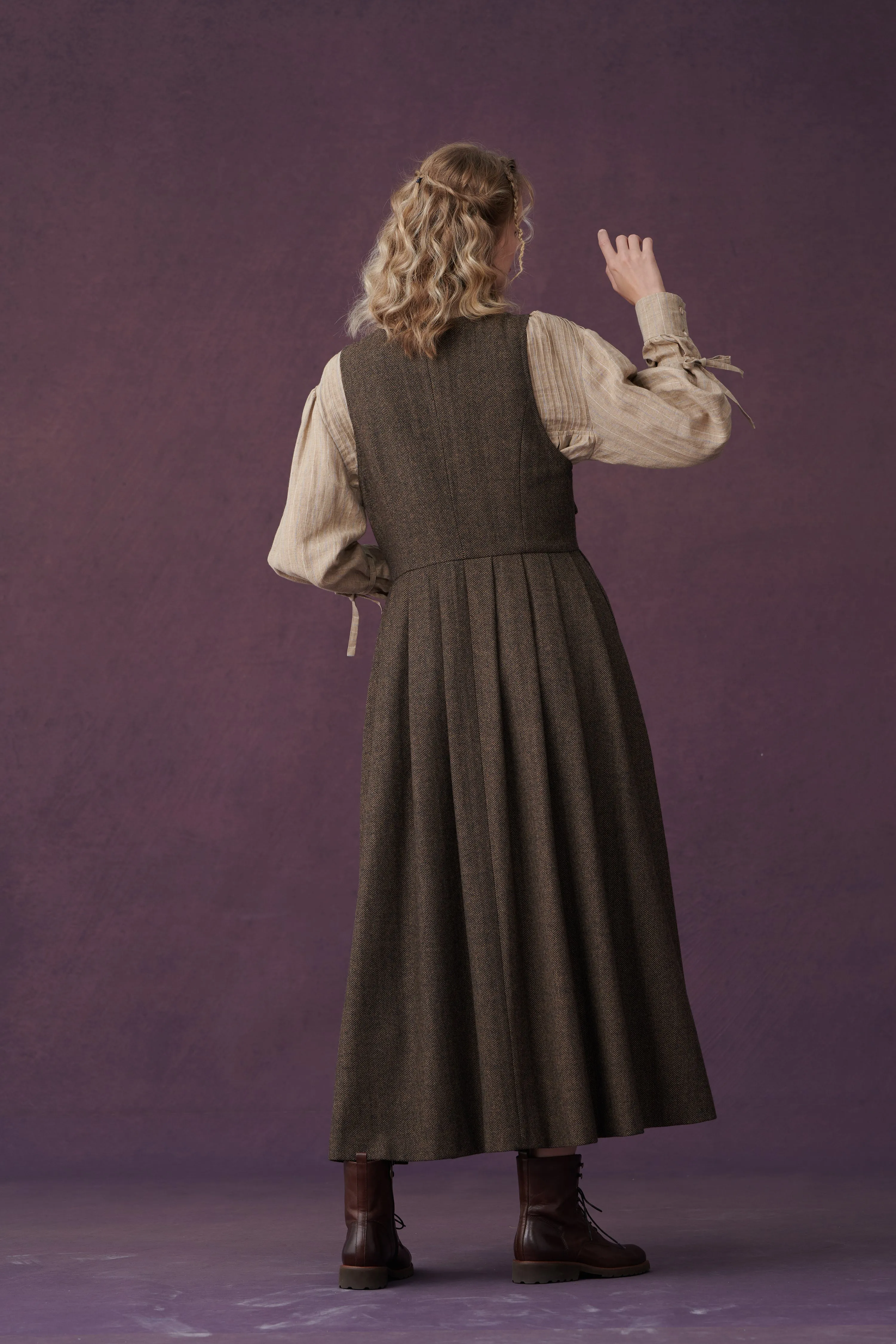 Dark Amber 11 | Academia wool dress