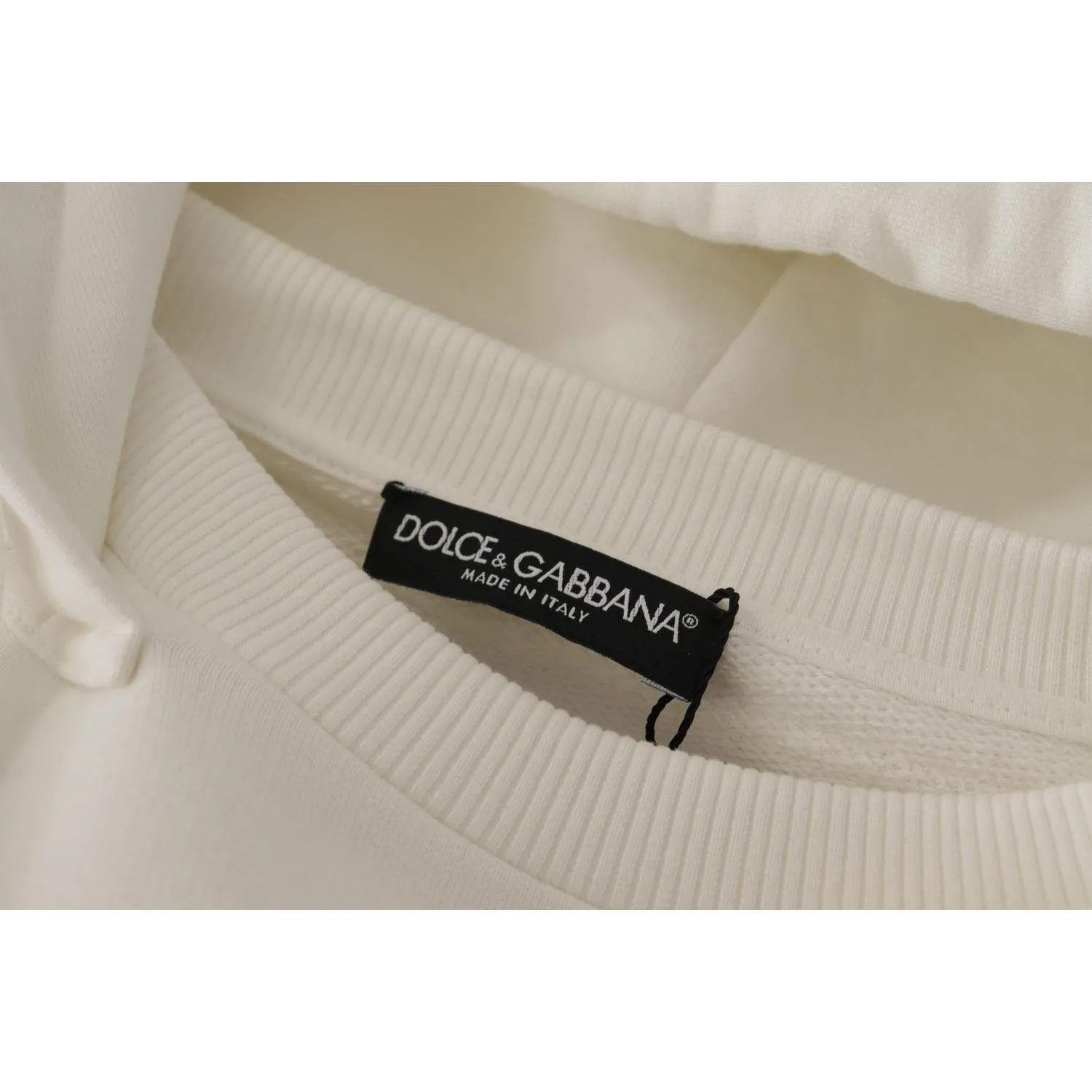 Dolce & Gabbana Chic White Hooded Pullover Sweater