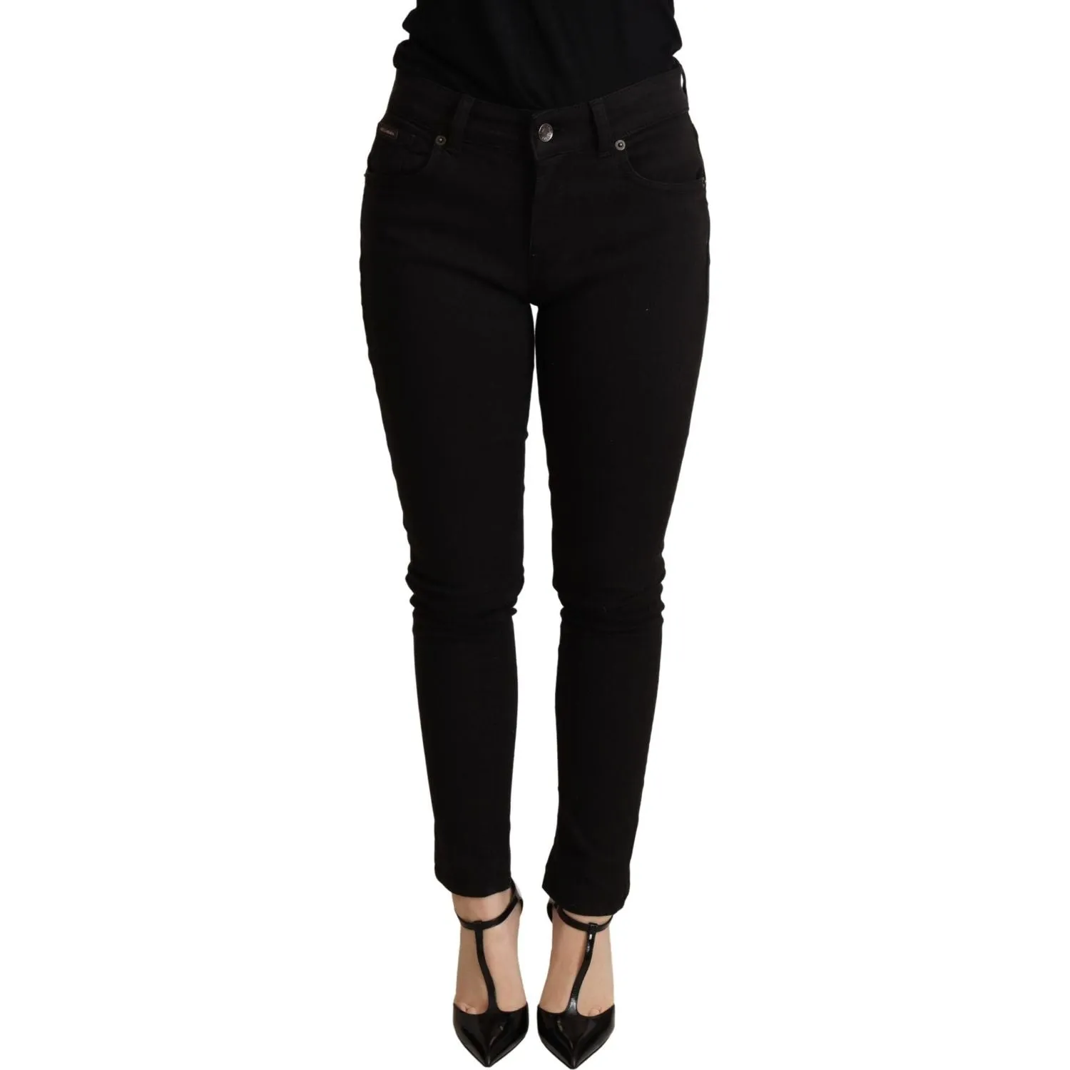 Dolce & Gabbana Elegant Slim Black Skinny Jeans