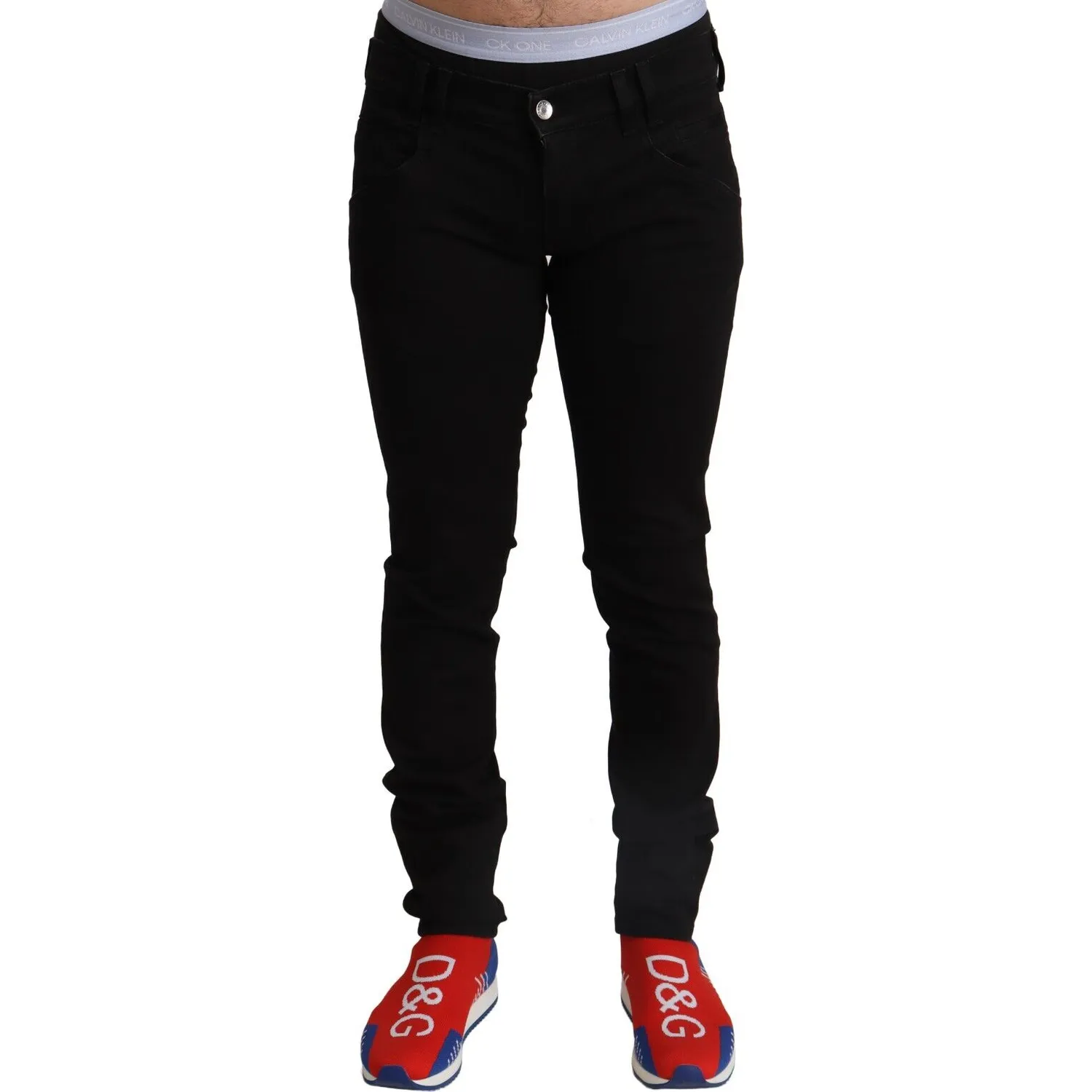 Dolce & Gabbana Elegant Slim Fit Black Denim Jeans