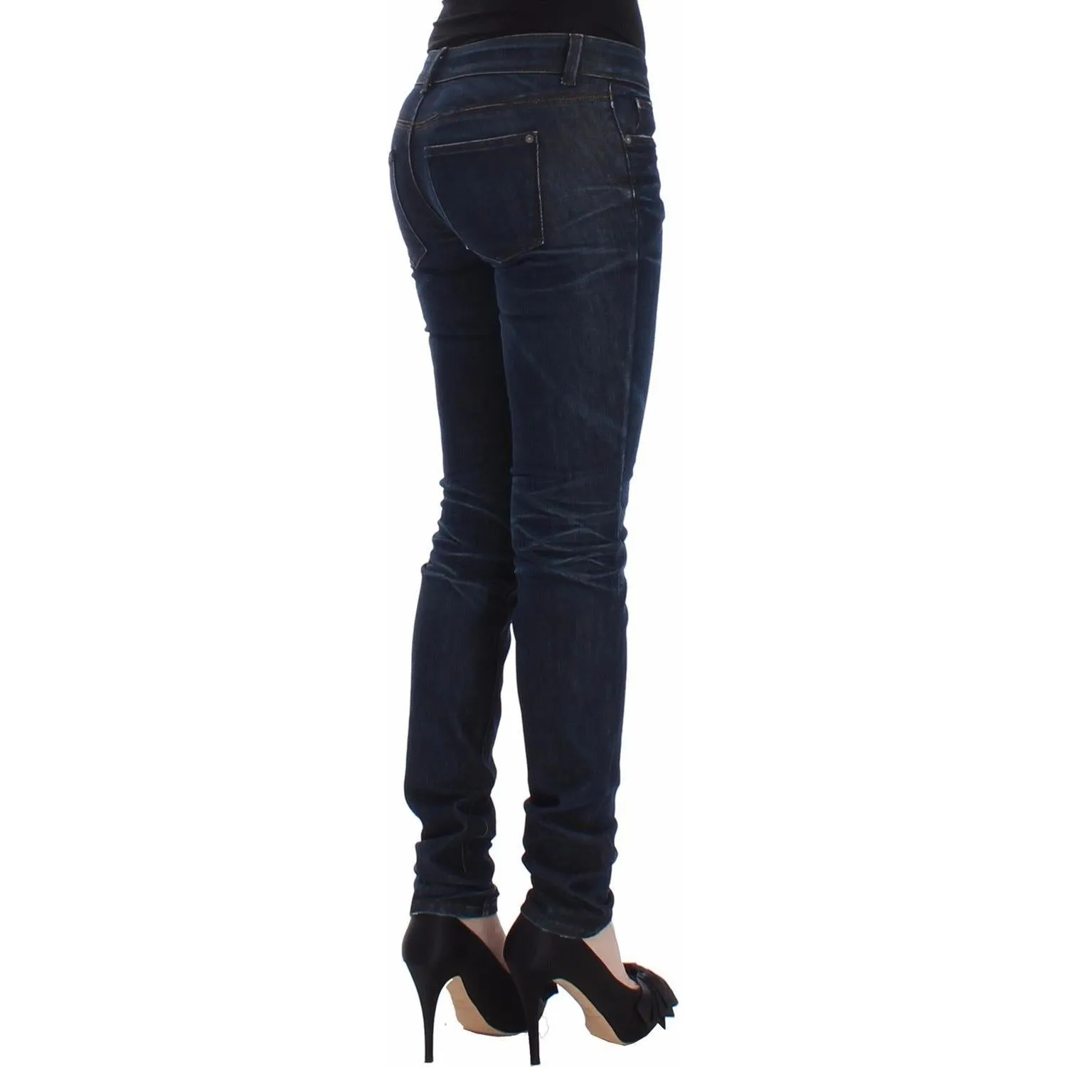 Ermanno Scervino Chic Dark Blue Skinny Jeans