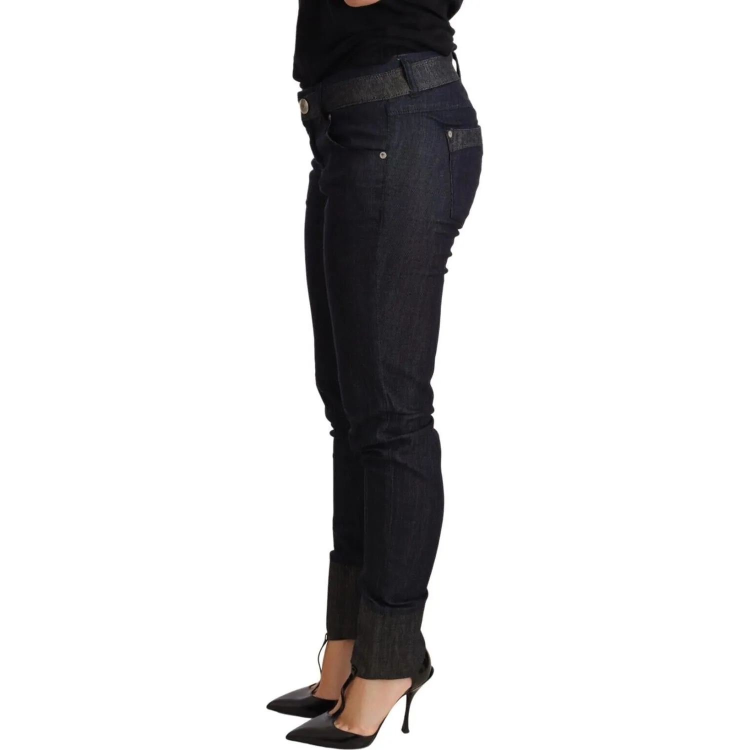 Ermanno Scervino Chic Dark Blue Skinny Trouser Jeans