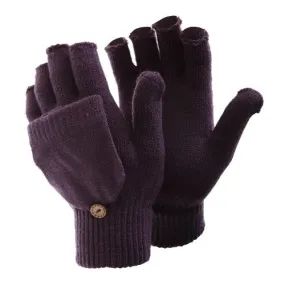 FLOSO Ladies/Womens Winter Capped Fingerless Magic Gloves