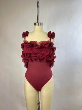 Free People Red Bodysuit (XS)