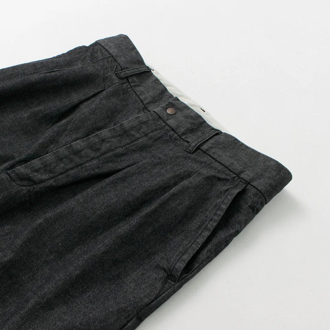 FUJITO / 2 Tuck Trousers Light Ounce Denim