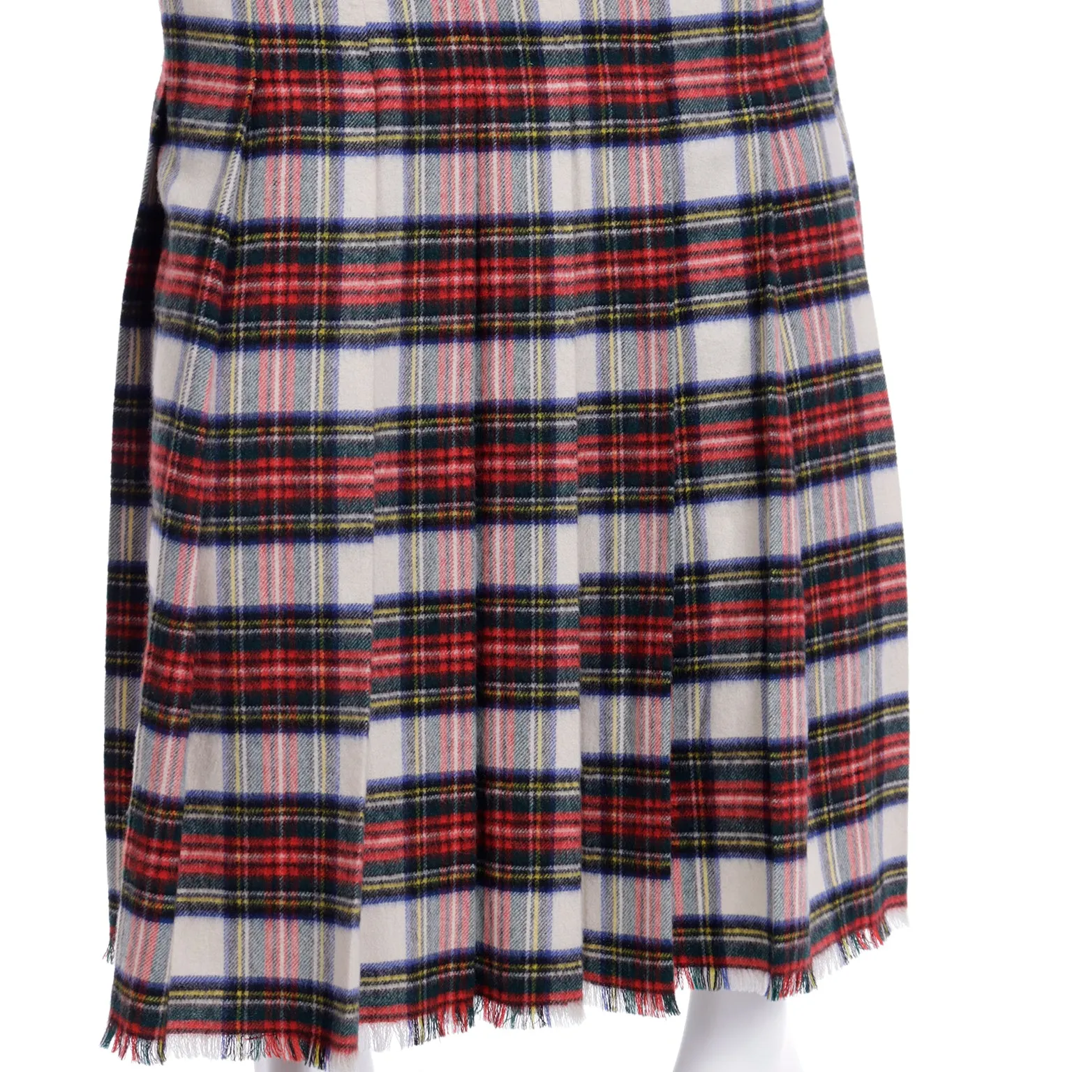 F/W 1989 Isaac Mizrahi "Extreme Kilt" Strapless Red Tartan Plaid Dress