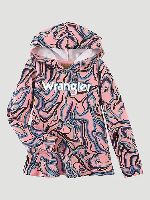 Girl's Wrangler Multi Print Logo Hoodie