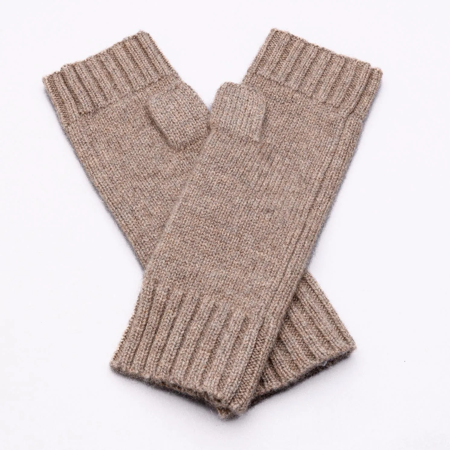 Gotta Hand it to YOU 100% Pure Cashmere Fingerless Glove, Donkey Brown