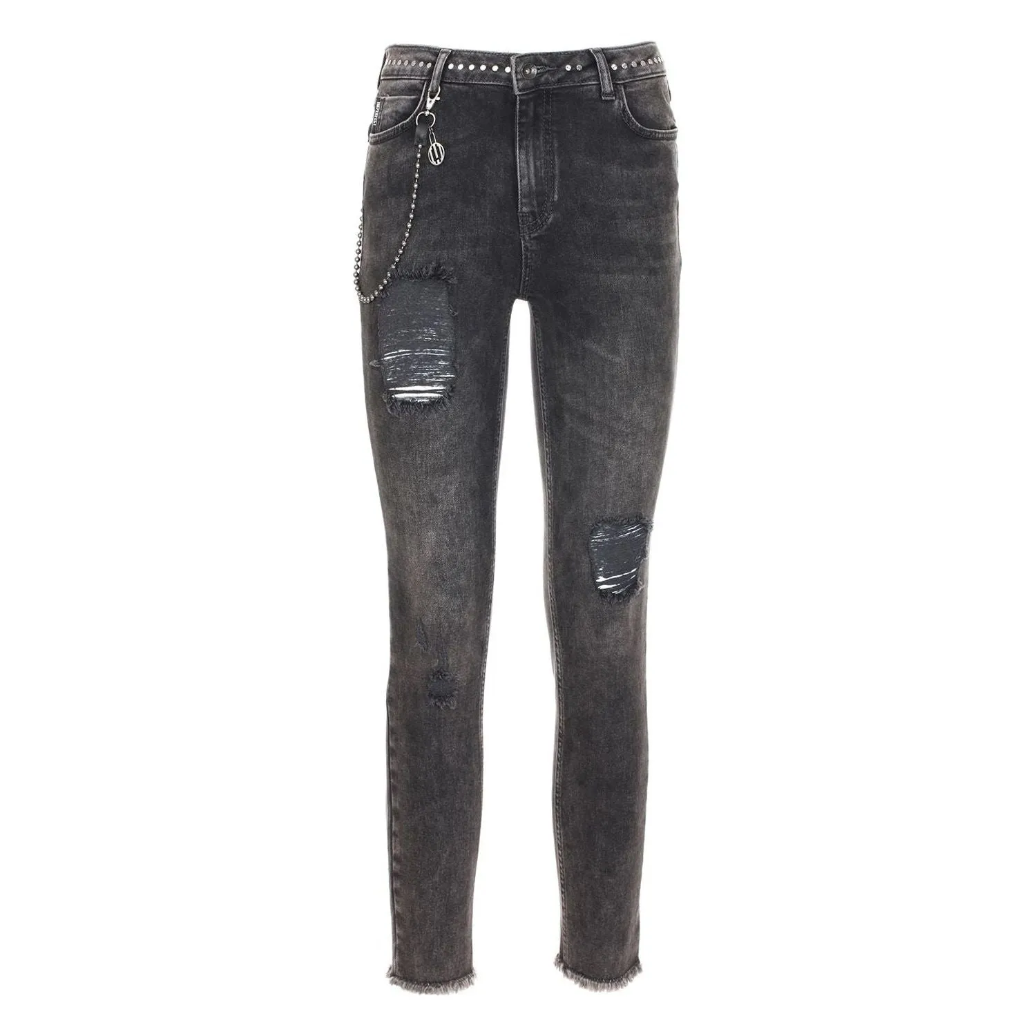 Imperfect Elegant Black Denim Trousers