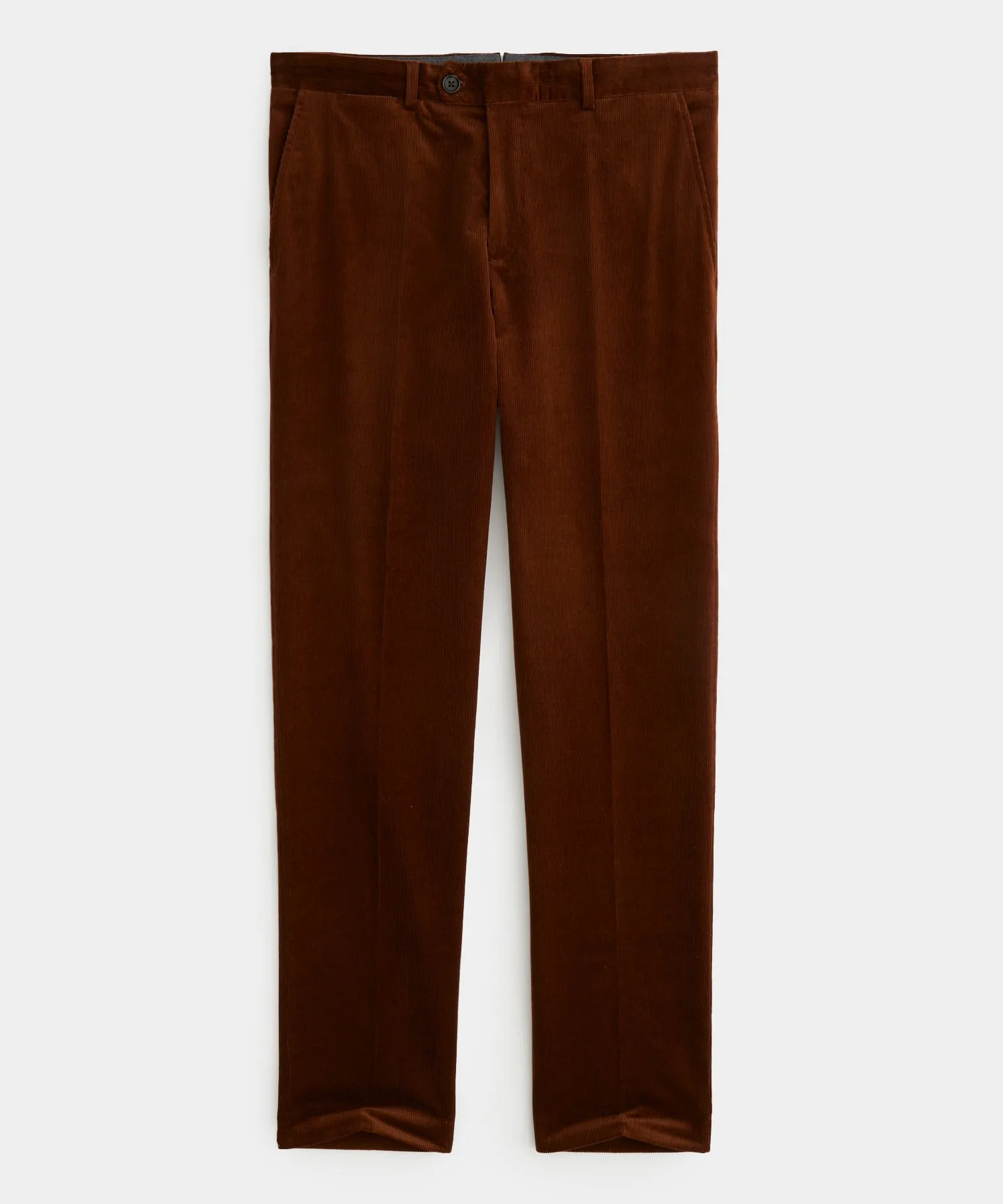 Italian Corduroy Sutton Trouser in Rust