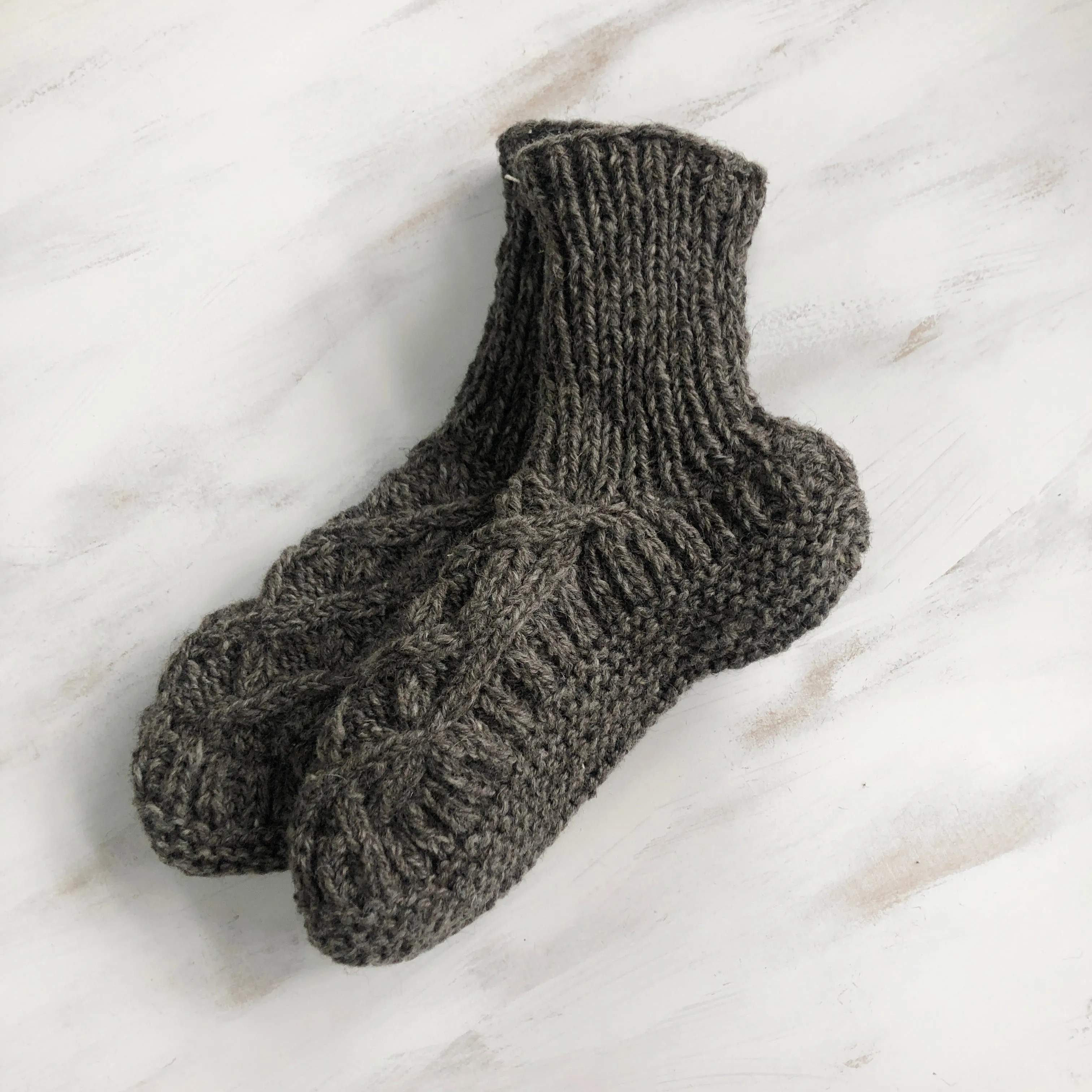 JANA Cable Knit Lined Wool Slipper Socks S/M/L (WS)