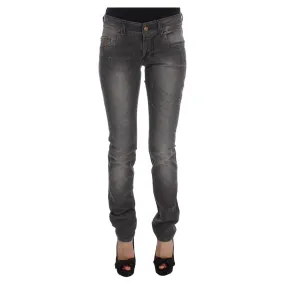 John Galliano Elegant Slim Fit Gray Wash Jeans