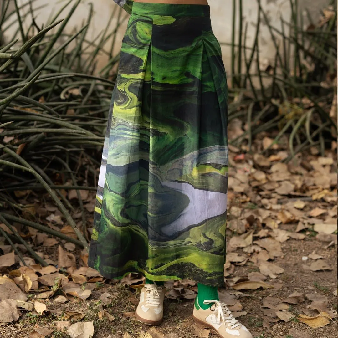 Judy Printed Upcycled Cotton Skirt