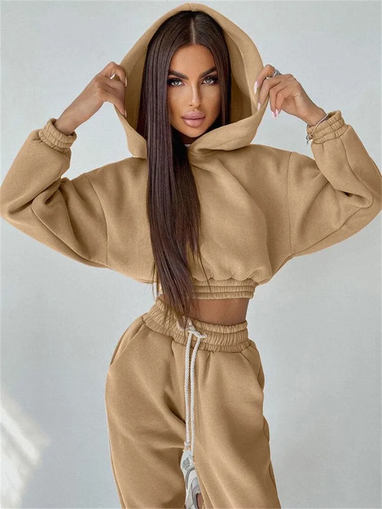 KittenAlarm - Mojoyce New Oversized Hoodie And Pants Set For Women Hooded Sporty Leggings Matching Tracksuit Two Piece Sets Womens Outfits