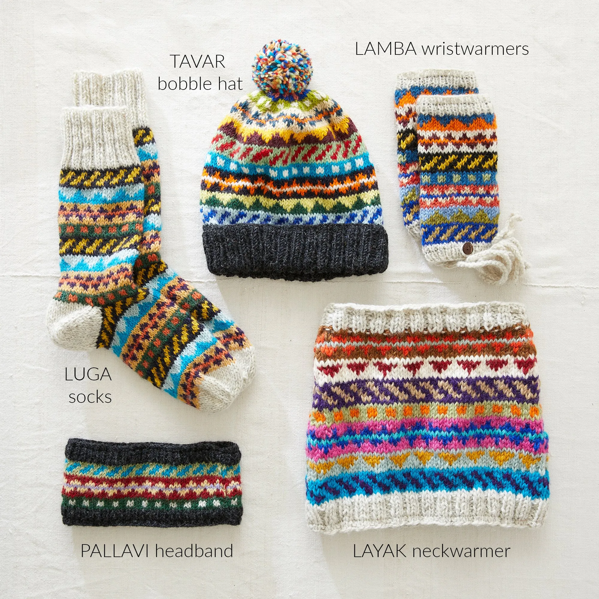 LAYAK Fair Isle Neckwarmer Lined Waste Wool (WS)