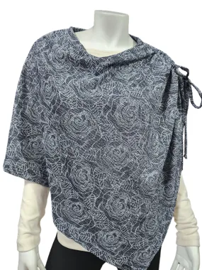 Layla Poncho - Navy Roses