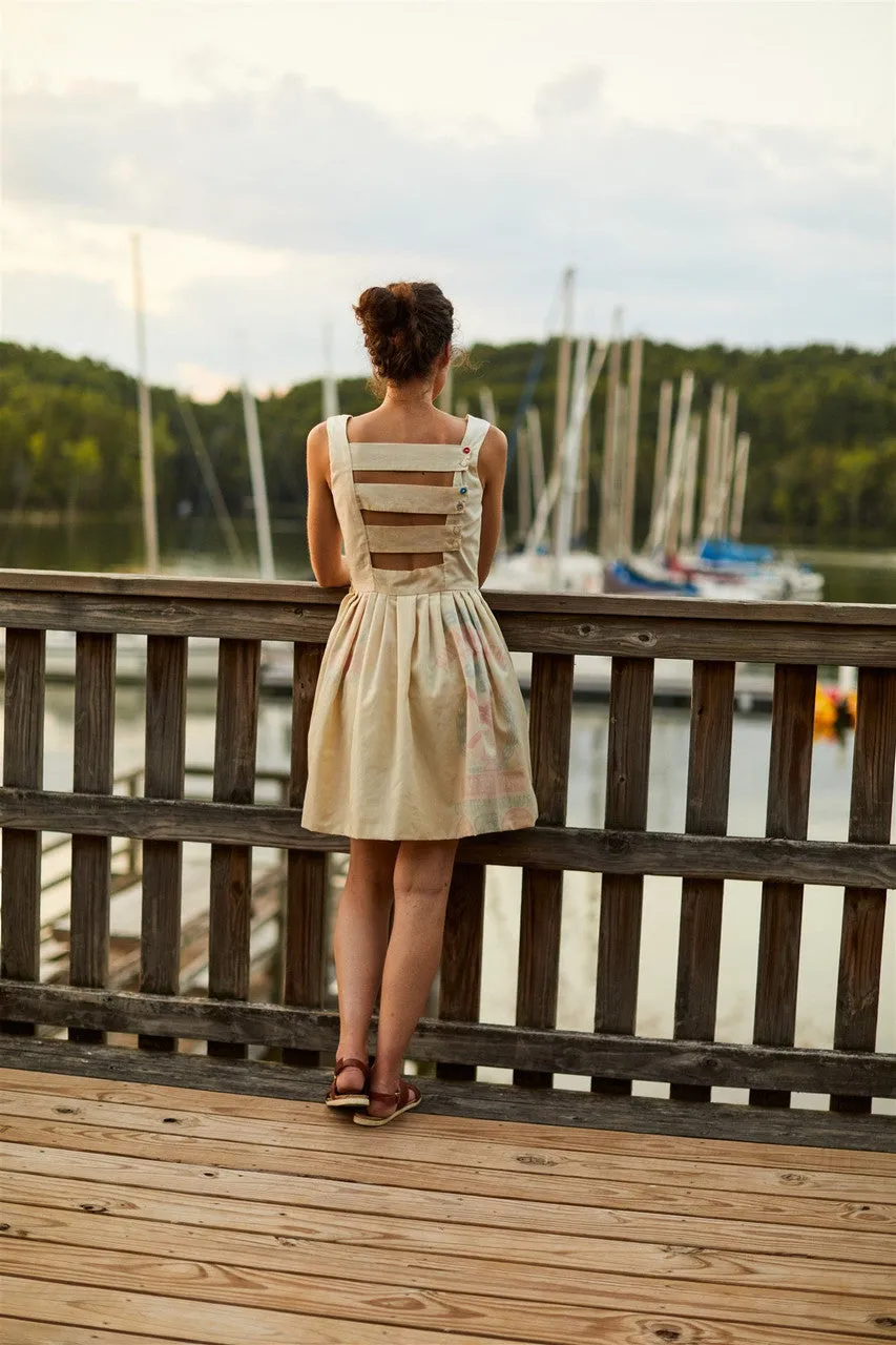 Lucy Recycled Flour Sack Dress