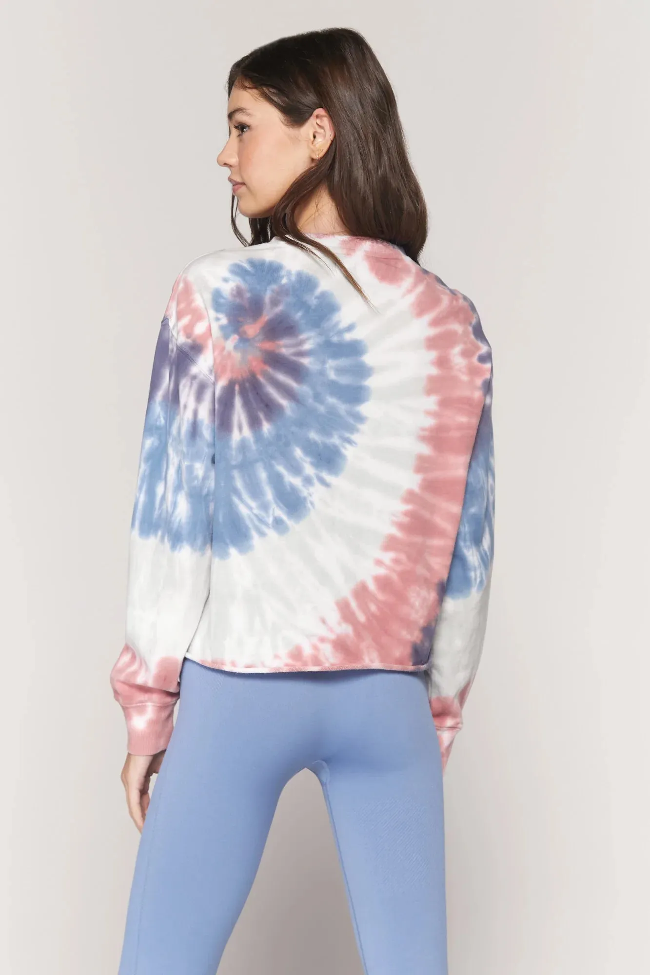 Mazzy Pullover Sweatshirt, Seascape Spiral Tie Dye