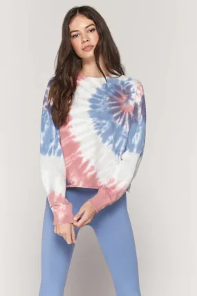 Mazzy Pullover Sweatshirt, Seascape Spiral Tie Dye