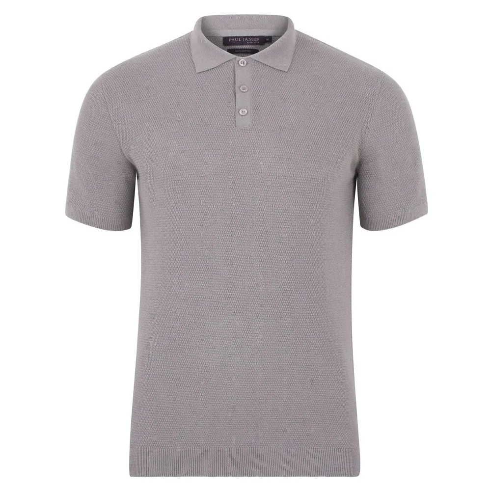 Mens Lightweight 100% Cotton Tuck Stitch Polo Shirt