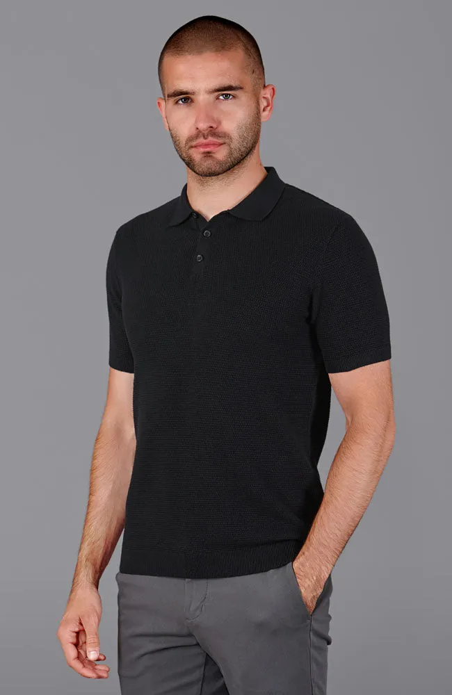 Mens Lightweight 100% Cotton Tuck Stitch Polo Shirt