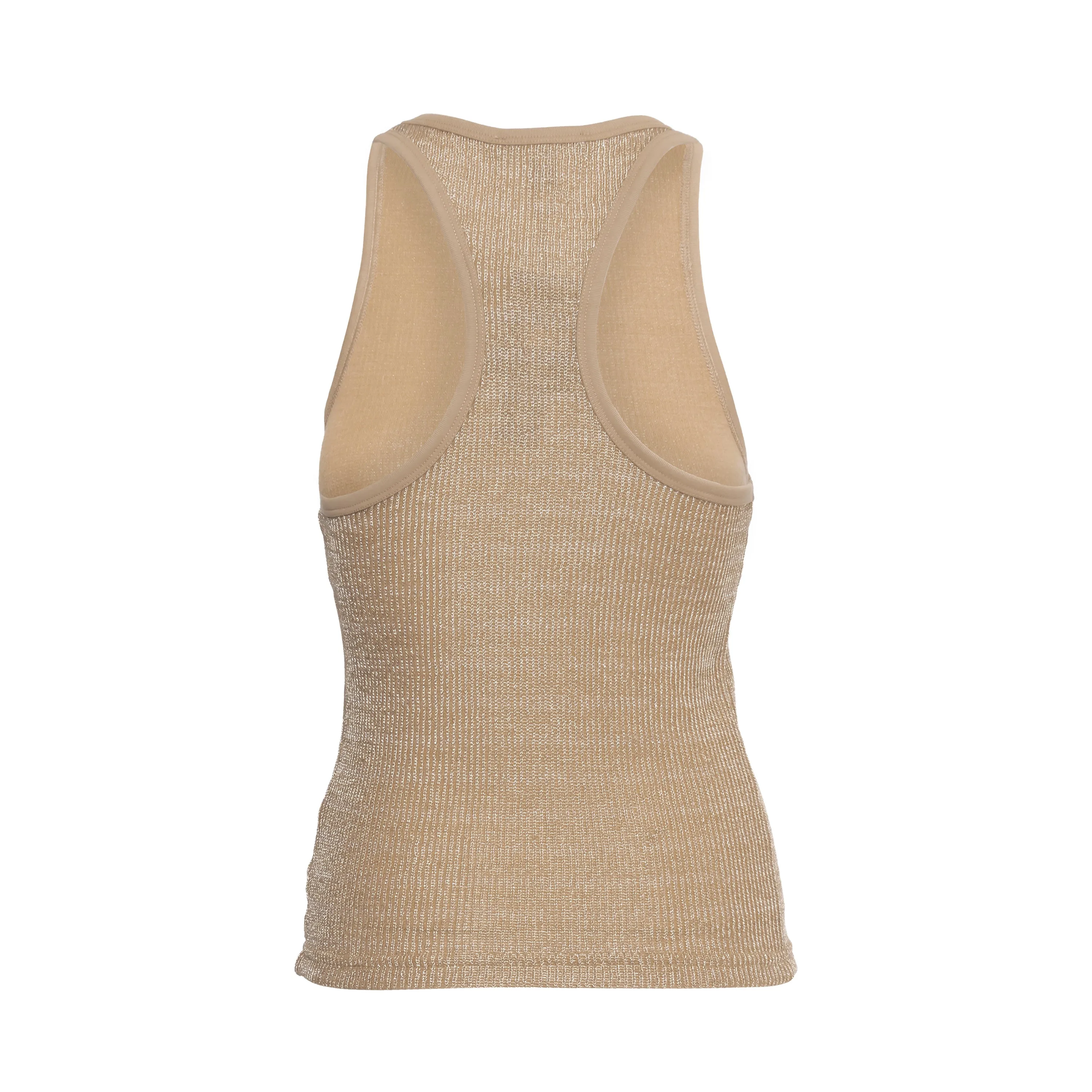 METALLIC RACERBACK TANK GOLD