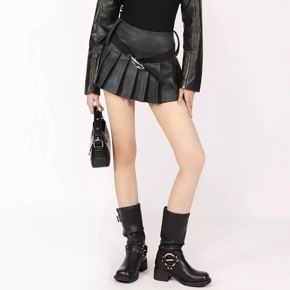 Model Behavior Leather Skirt