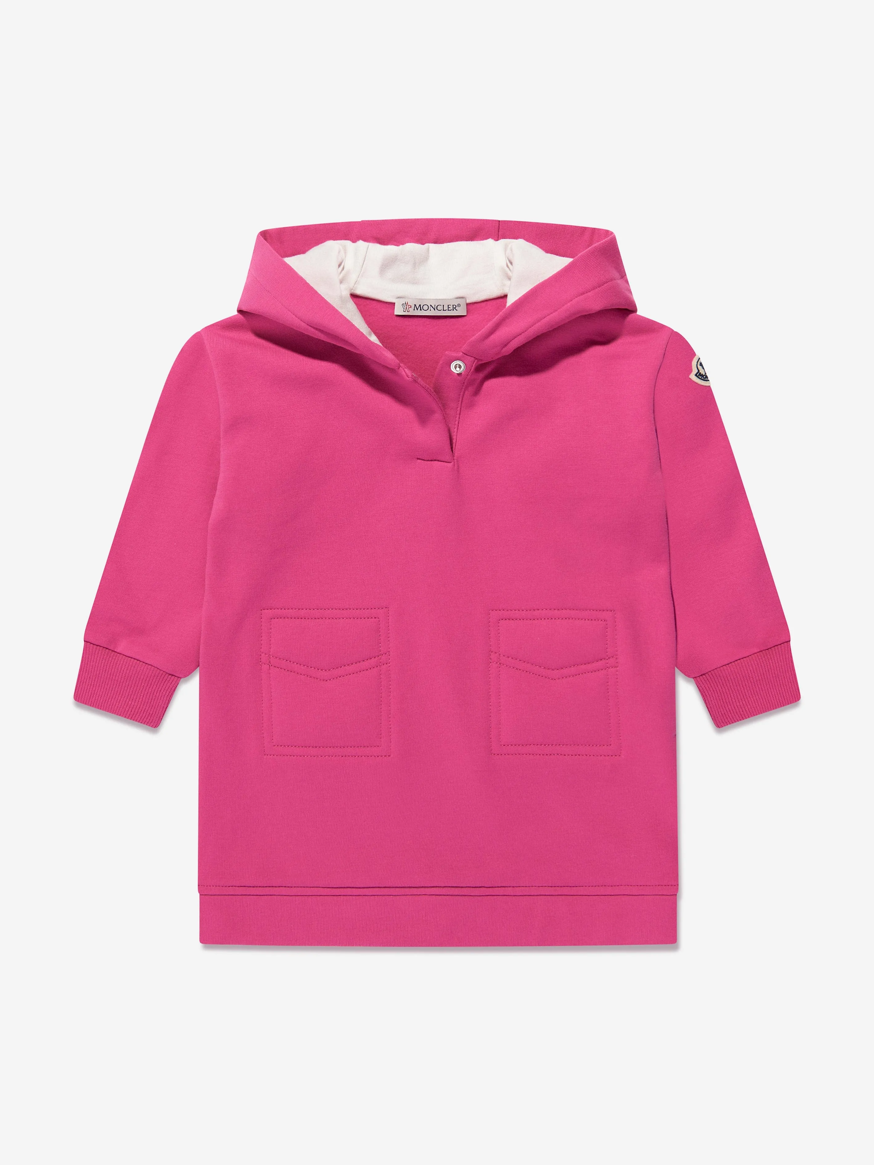 Moncler Enfant Baby Girls Hooded Sweater Dress in Pink