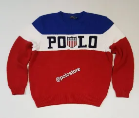 Nwt Polo Ralph Lauren Chariots K-Swiss Spellout Sweater