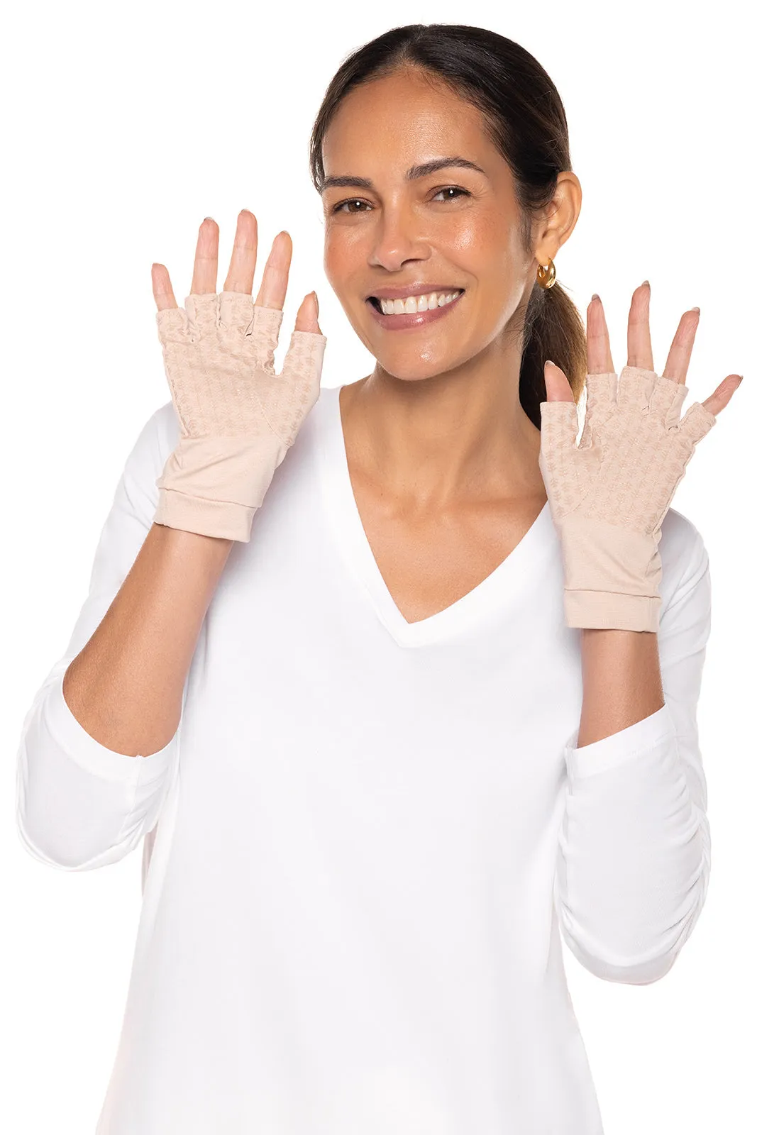 Ouray UV Fingerless Sun Gloves  |  Beige