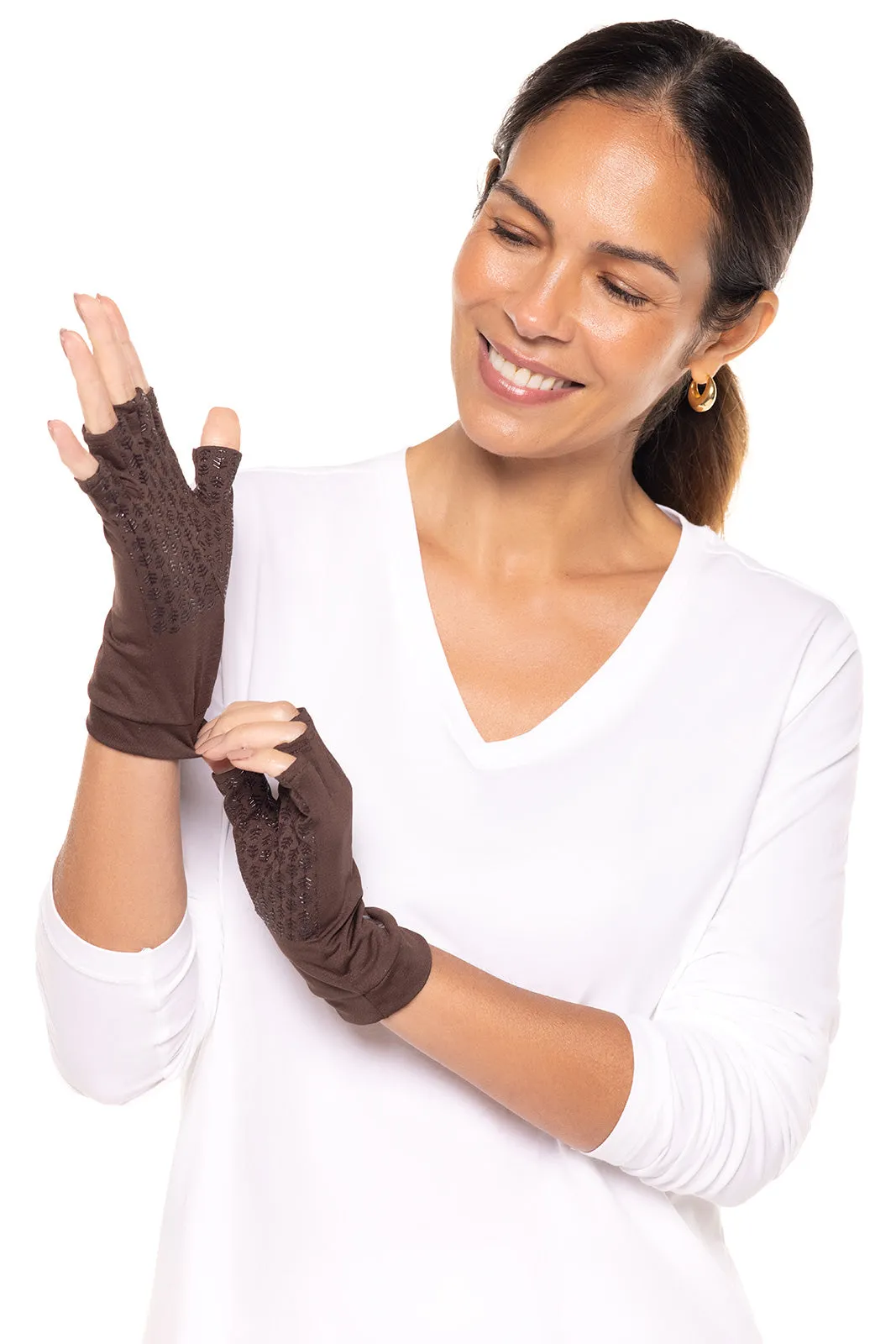 Ouray UV Fingerless Sun Gloves  |  Chestnut