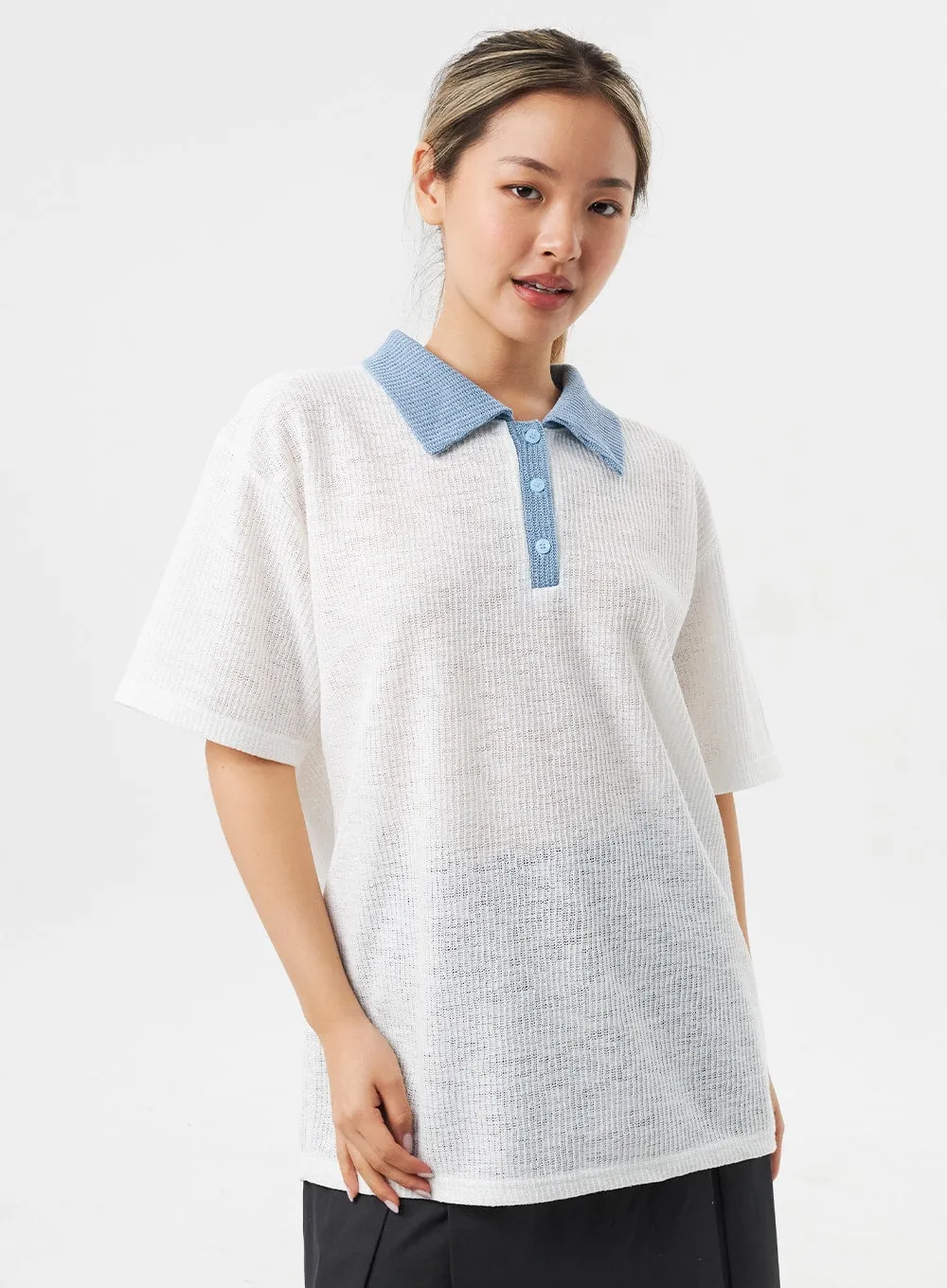 Oversized Polo Tee CU302